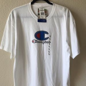 White Champion Short Sleeve Tee ( T-shirt )